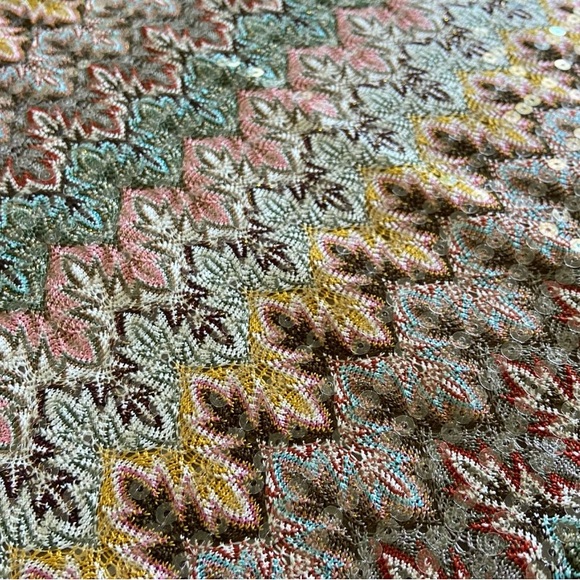 Express Sequin Textured Multicolor Lined‎ Boho Mini Skirt Womens Size Small - Picture 3 of 7